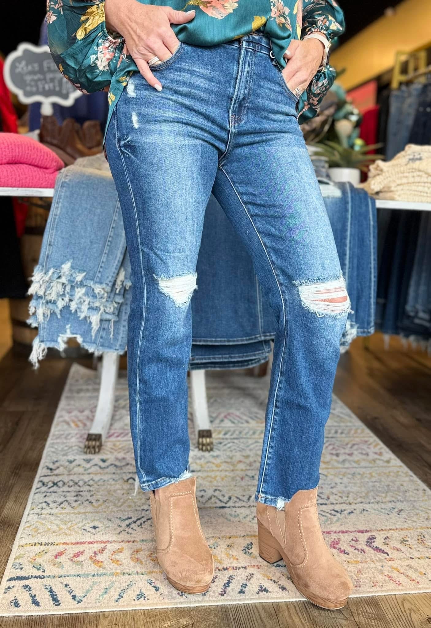 RISEN CROP STRAIGHT JEAN SIZE 1