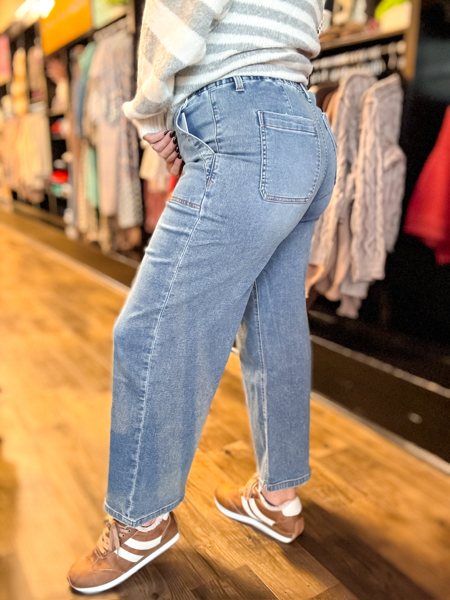 VERVET ANKLE WIDE BAGGY