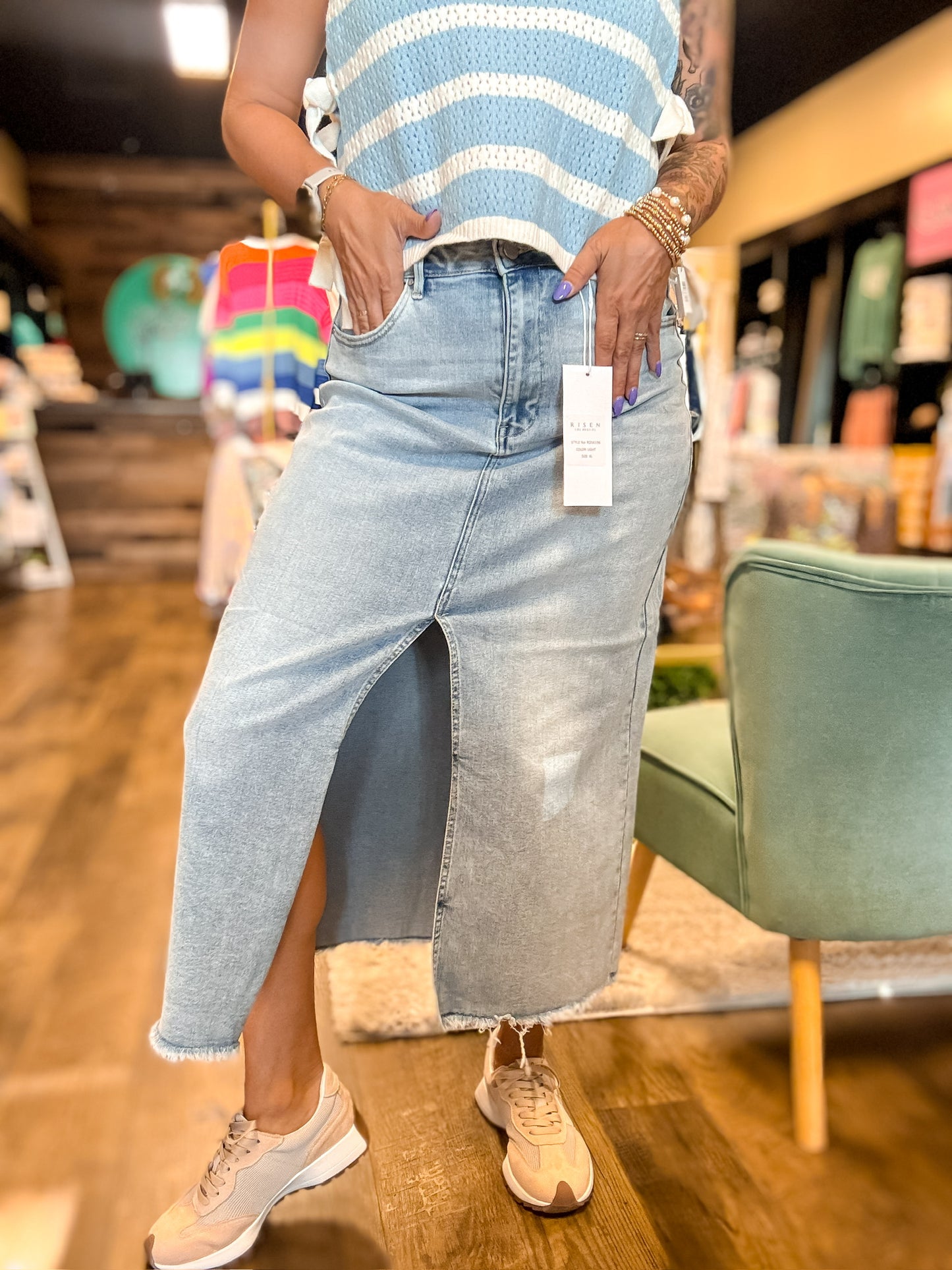 RISEN DENIM MAXI