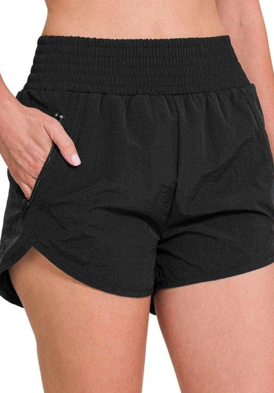 GYM SHORTS WITH ZIPPER