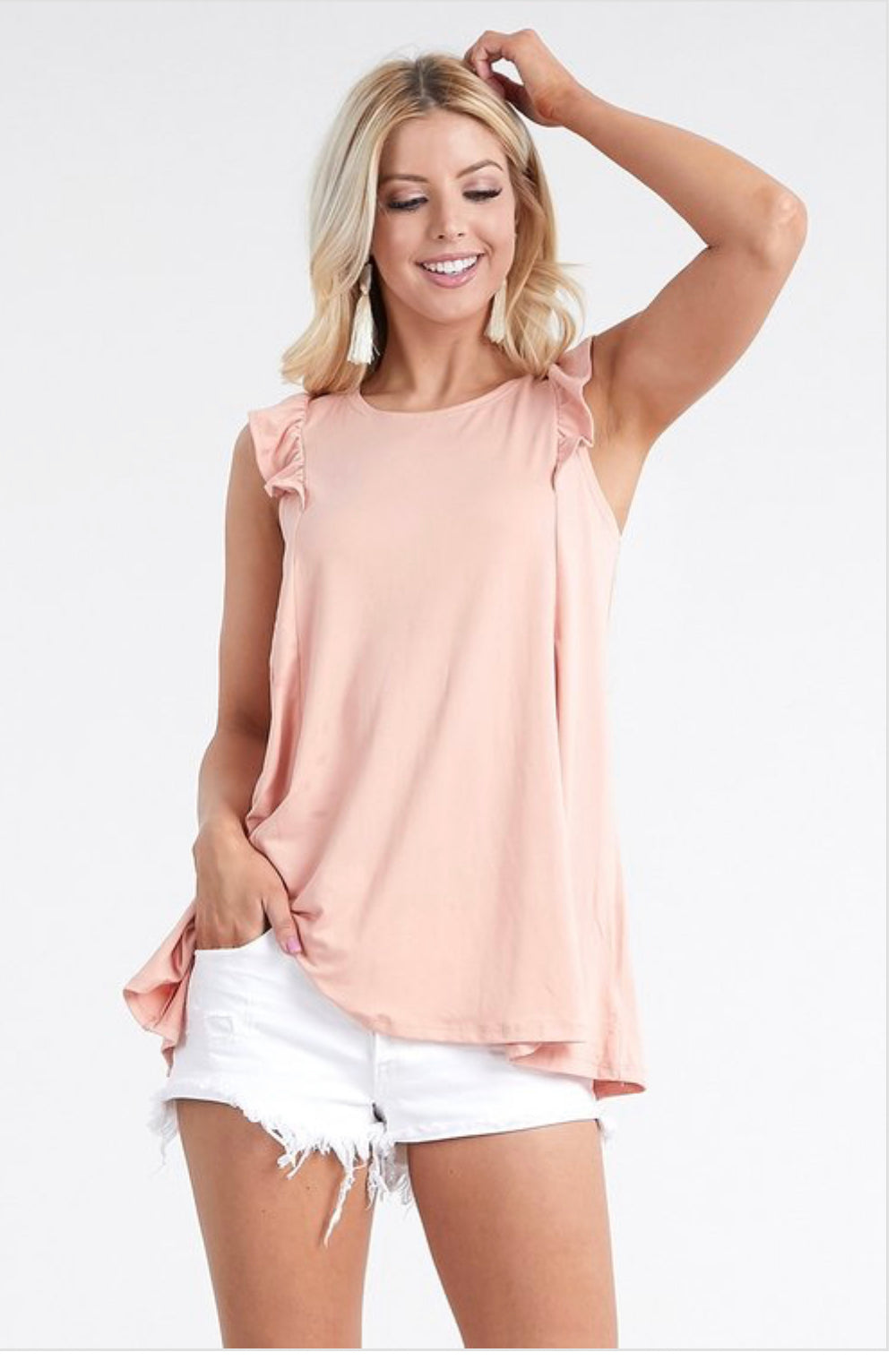 I’M RUFFLED TANK***FINAL SALE***