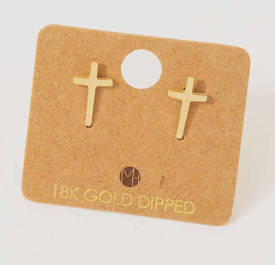 Mini Cross Stud Earrings