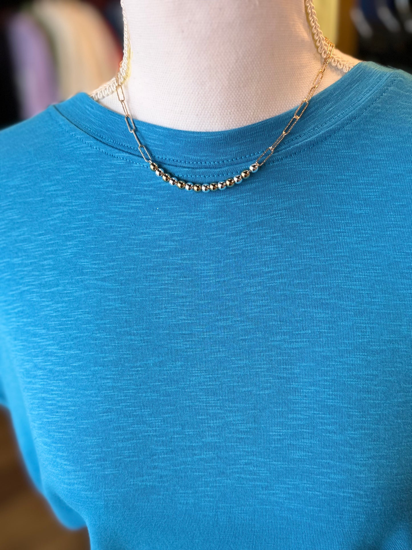 MIXED DAINTY BEADED NECKLACE