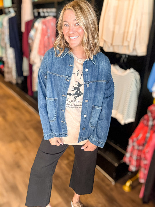 RISEN RELAXED FIT DENIM JACKET
