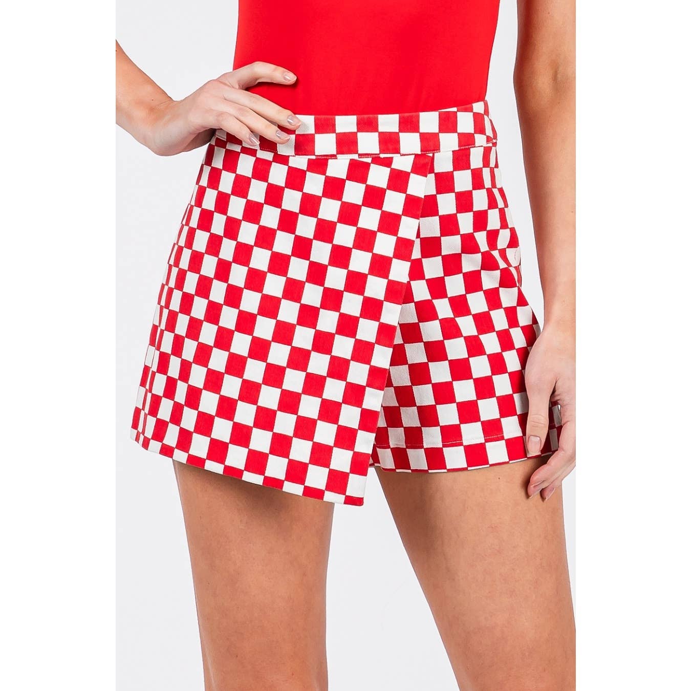 CHECKERED OUT SKORT