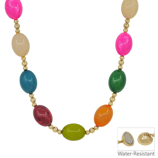 Multi chunk bead Necklace