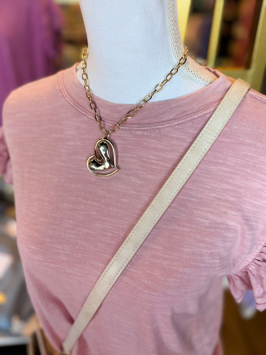 MIXED METAL HEART CHARM