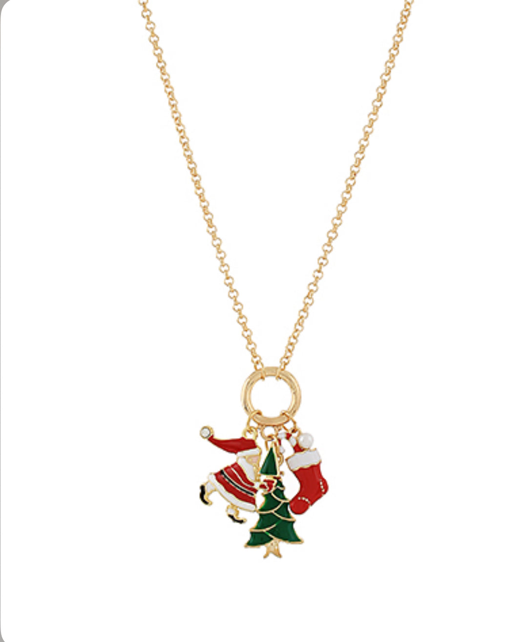 SANTA TREE CHARM NECKLACE
