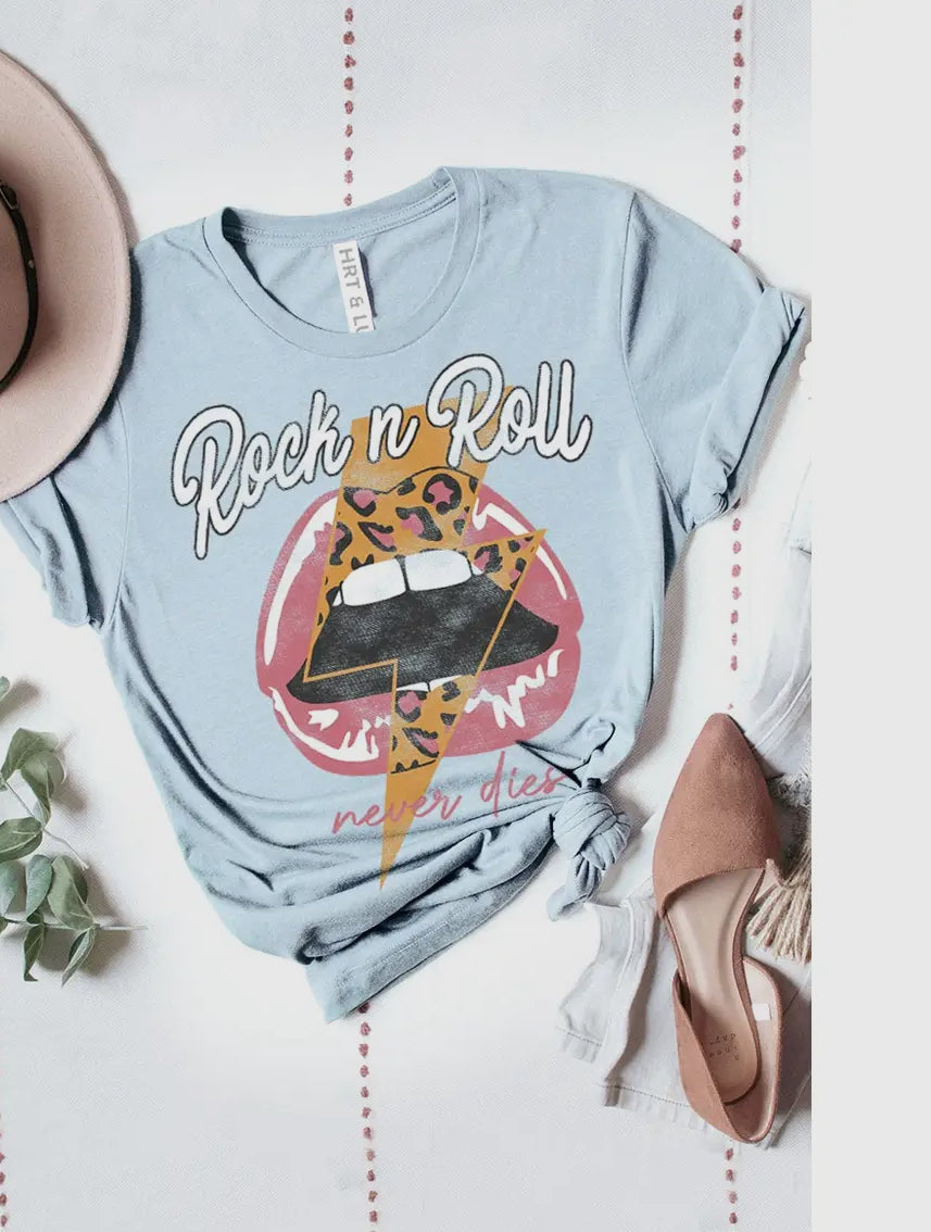 ROCK N ROLL LEOPARD TEE