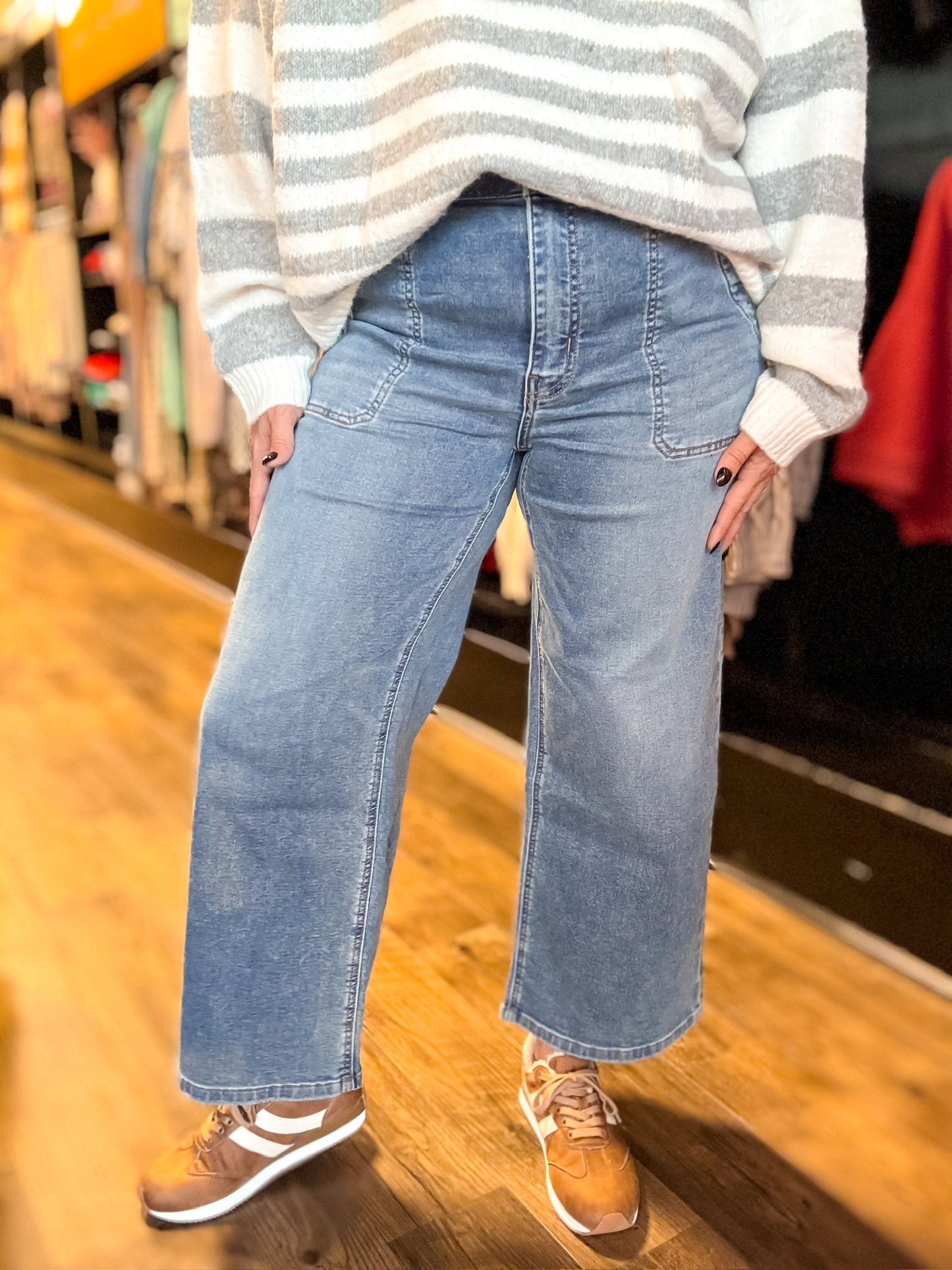 VERVET ANKLE WIDE BAGGY