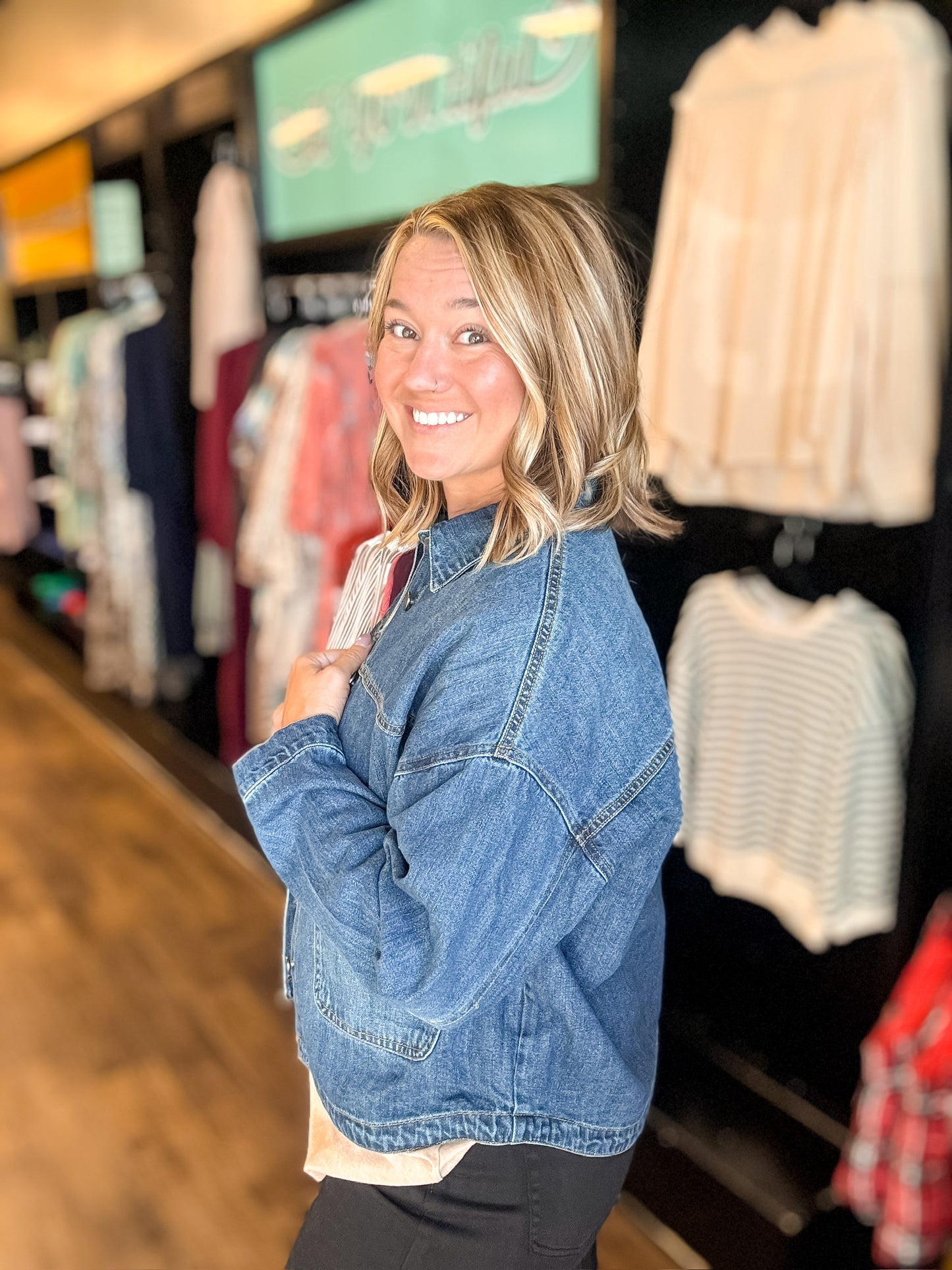 RISEN RELAXED FIT DENIM JACKET