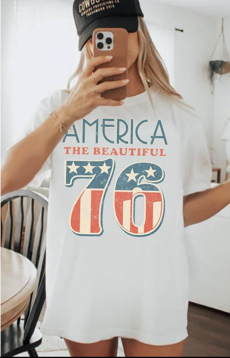 AMERICA THE BEAUTIFUL OVERSIZED TEE