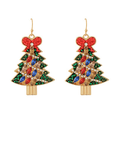 GEMSTONE TREE EARRINGS