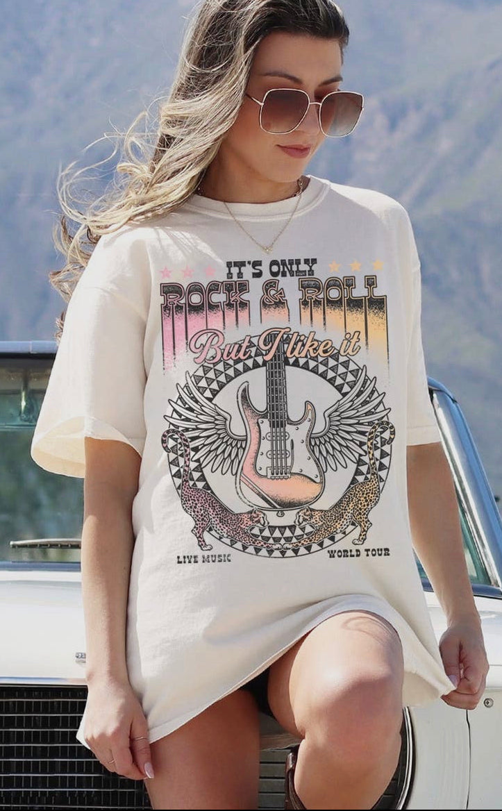IT’S ONLY ROCK & ROLL OVERSIZED TEE
