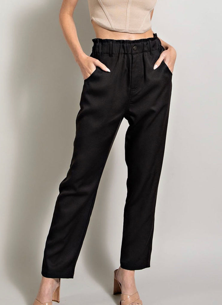 BANDED STRAIGHT PANTS