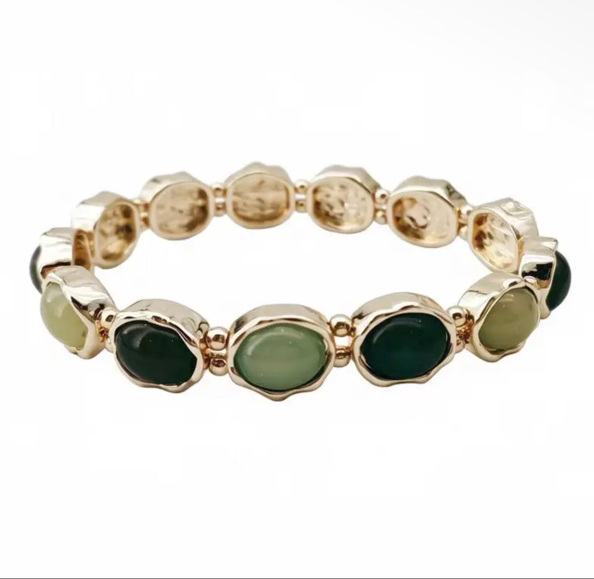 Green Multi Crystal Bracelet
