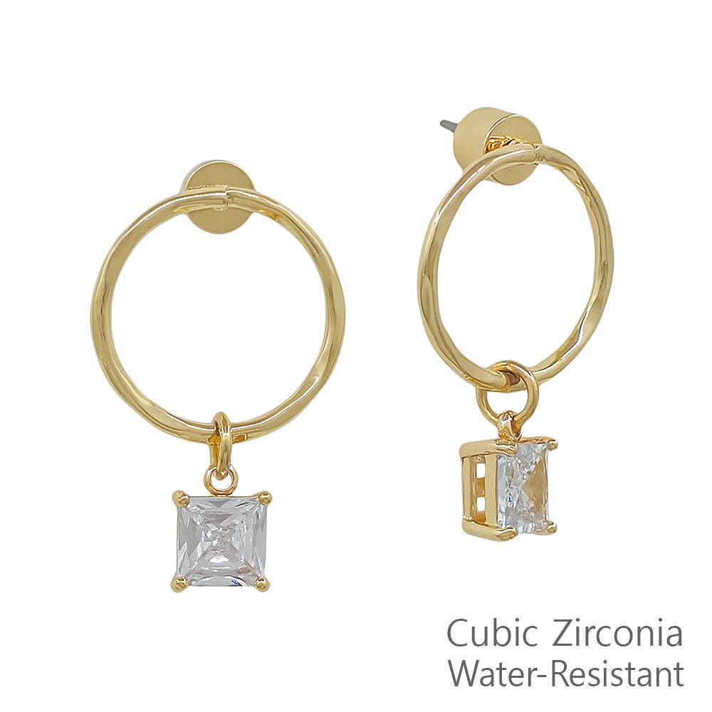 Open Round Metal Stud Earring