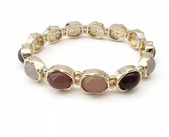 Brown Multi Crystal Bracelet