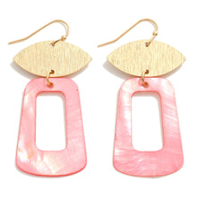 Load image into Gallery viewer, RECTANGLE RESIN DROP EARRINGS

