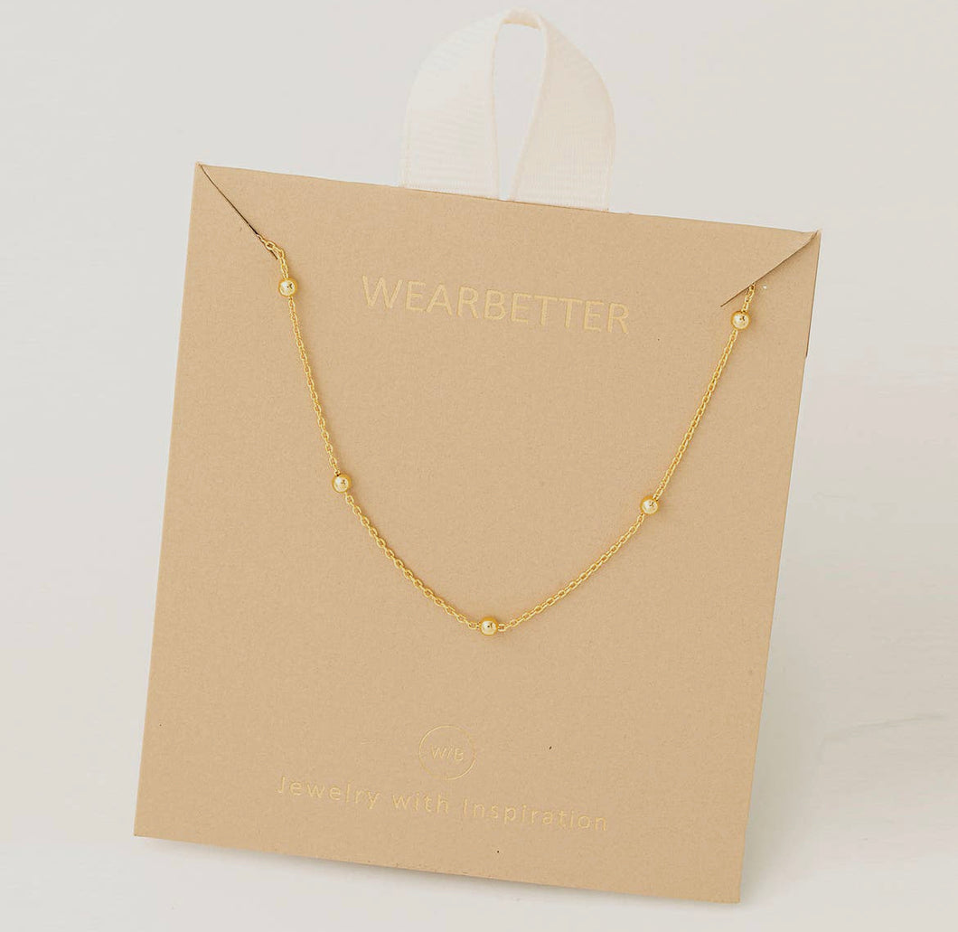 DAINTY SATURN CHAIN LINK NECKLACE