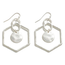 Load image into Gallery viewer, HEXAGON DROP EARRINGS
