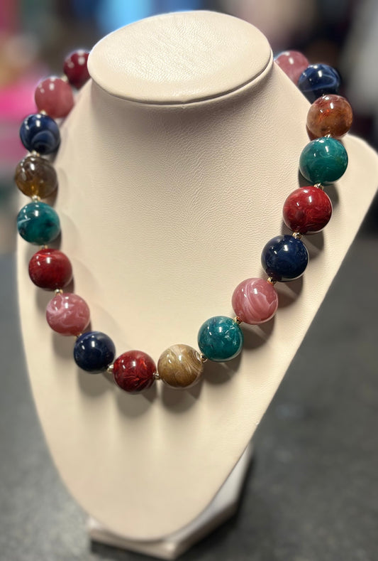 Dark Multi Stone Necklace