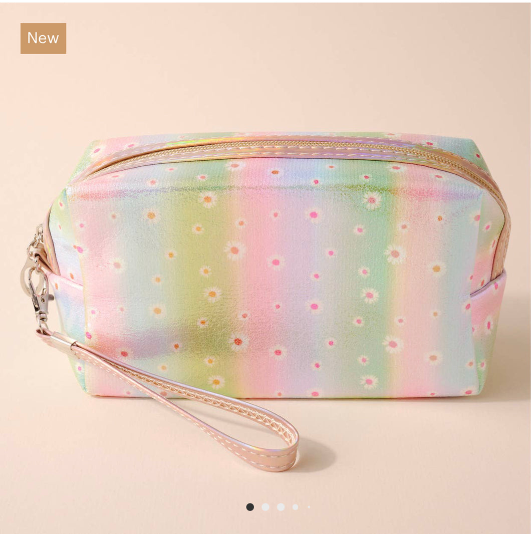 TRENDY METALLIC COSMETIC BAGS