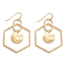 Load image into Gallery viewer, HEXAGON DROP EARRINGS

