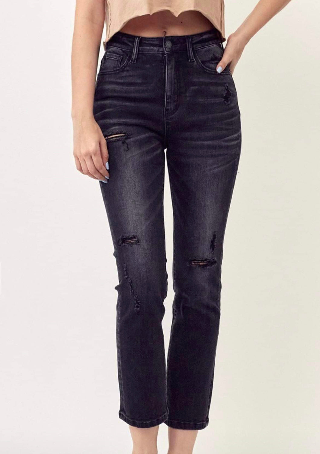 VINTAGE WASHED STRAIGHT LEG JEANS